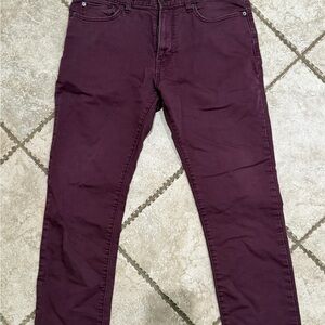 Banana Republic Men's Dark Burgundy Slim Jeans